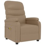 vidaXL Fauteuil de massage Cappuccino Similicuir