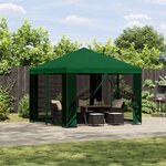 vidaXL Abri de jardin avec parois 3 x 3 m Vert Polyester et Acier