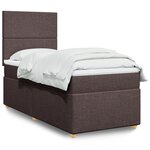 vidaXL Sommier à lattes de lit avec matelas Marron foncé 90x200 cm