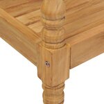 vidaXL Banc Batavia avec coussin anthracite 120 cm Bois de teck massif