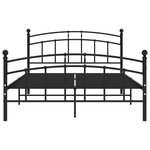 vidaXL Cadre de lit sans matelas noir métal 200x200 cm