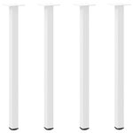 vidaXL Pieds de table console 4 pièces Blanc 72-74 cm Acier