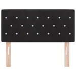 vidaXL Tête de Lit en Velours Argyle Manuel Noir 90 cm Velours