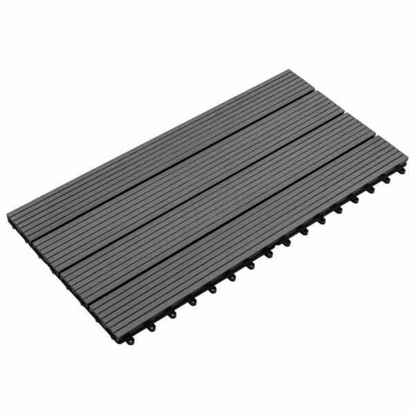 vidaXL Carreau de terrasse 6 pc Gris 60 x 30 cm WPC
