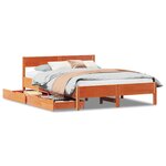 vidaXL Cadre de lit sans matelas cire marron 150x200cm bois pin massif
