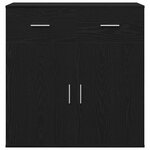 vidaXL Buffet avec tiroir Chêne noir 78 x 38 x 80 cm Bois d'ingénierie