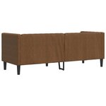 vidaXL Canapé à 3 places Chesterfield marron similicuir daim