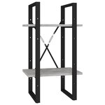vidaXL Bibliothèque à 5 niveaux Gris béton 40x30x175cm Bois ingénierie