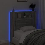 vidaXL Armoire tête de lit avec LED sonoma gris 100x16 5x103 5 cm