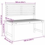 vidaXL Banc de jardin Marron 100 x 50 x 91cm Bois d'acacia massif