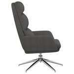 vidaXL Chaise de relaxation Gris foncé Tissu