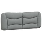 vidaXL Coussin de tête de lit Hvar gris clair 140 cm tissu