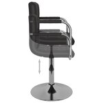 vidaXL Chaises à manger pivotantes lot de 2 noir similicuir