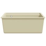 vidaXL Évier de cuisine avec trou de trop-plein Beige Granit