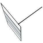 vidaXL Paroi de douche Noir 115x195 cm Verre ESG demi-dépoli