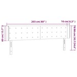 vidaXL Tête de lit à LED Noir 203x16x78/88 cm Similicuir