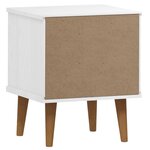 vidaXL Table de chevet MOLDE Blanc 40x35x48 cm Bois de pin massif