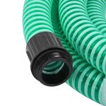 vidaXL Tuyau d'aspiration avec raccords en laiton vert 1 1" 3 m PVC