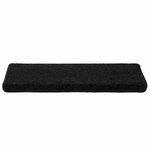 vidaXL Tapis d'escalier 30 pièces 65 x 21 x 4 cm Noir Bord rectangulaire