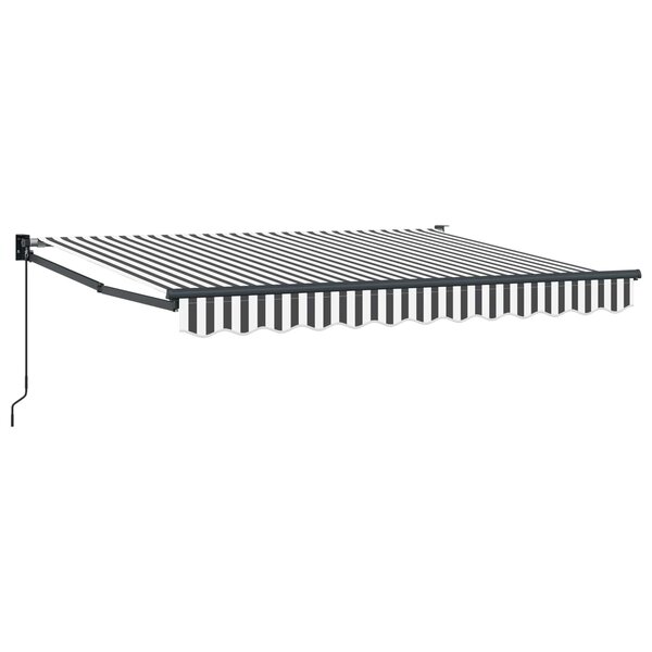 vidaXL Auvent rétractable Anthracite et blanc 3 5 x 2 m