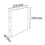 Classeur Rembordé Prolypropylène 2 Anneaux 30mm - A5 - Rouge - X 20 - Exacompta