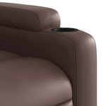 vidaXL Fauteuil inclinable Marron Similicuir