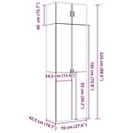 vidaXL Armoire de rangement chêne sonoma 70x42 5x225 cm