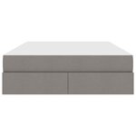 vidaXL Lit avec rangement et matelas Taupe 140 x 190 cm Polyester