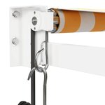 vidaXL Auvent rétractable automatique jaune et blanc 4x3 m
