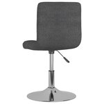vidaXL Chaise pivotante à manger Gris foncé Tissu
