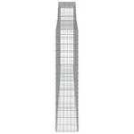 vidaXL Paniers à gabions arqués 4 Pièces 400x30x140/160 cm Fer galvanisé
