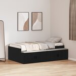 vidaXL Cadre de Lit de Rangement Chêne Noir 75x190 cm