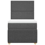 vidaXL Sommier à lattes de lit et matelas Gris foncé 90x190 cm Tissu