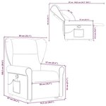 vidaXL Fauteuil inclinable de massage Vert foncé Tissu