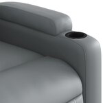 vidaXL Fauteuil inclinable Gris Similicuir
