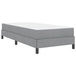 vidaXL Lit à ressorts avec matelas Gris clair 90 x 200 cm tissu