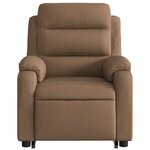 vidaXL Fauteuil inclinable électrique marron tissu