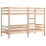 vidaXL Lit superposé sans matelas 80x200 cm bois de pin massif