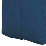 vidaXL Coussin de Dos Bleu 100 x 24 x 50 cm tissu