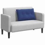 vidaXL Coussin de Dos Bleu police 80 x 50 cm Tissu en velours côtelé