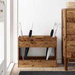 vidaXL Porte-parapluie Bois ancien 65 x 24 x 50 cm Bois d'ingénierie