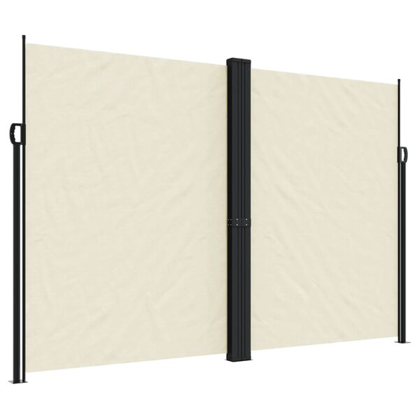 vidaXL Auvent latéral rétractable crème 220x600 cm