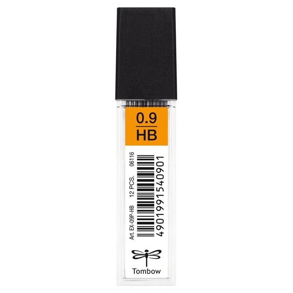 Etui de 12 Mine pour porte-mine pointe calibrée 0 9 mm dureté HB TOMBOW