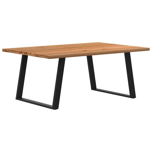 vidaXL Table à manger marron clair bois de chêne massif rectangulaire