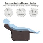 vidaXL Fauteuil inclinable électrique marron foncé tissu