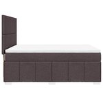 vidaXL Sommier à lattes de lit avec matelas Marron foncé 160x200 cm