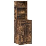 Set de coiffeuse 2 pièces vidaXL avec LED en chêne fumé en bois d'ingénierie