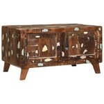 vidaXL Table basse Multicolore bois de récupération massif