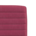 vidaXL Chaises à manger lot de 4 Rouge bordeaux Velours