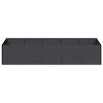 vidaXL Jardinière noir 200x80x40 cm acier